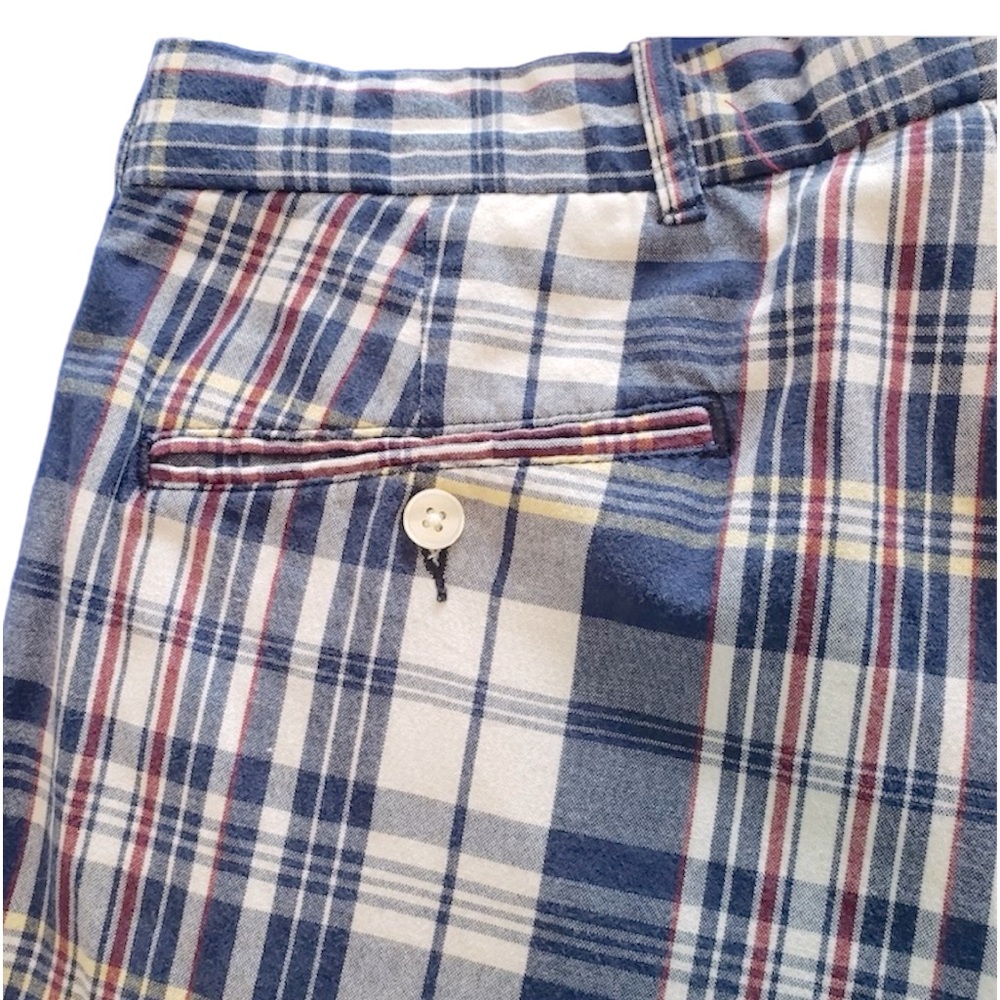 Vintage Polo Ralph Lauren Shorts Mens 34 Plaid Madras 100% Cotton